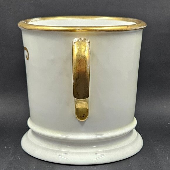 Antique Monogrammed Shaving Mug "T" circa 1913-1917 - Picture 2 of 12